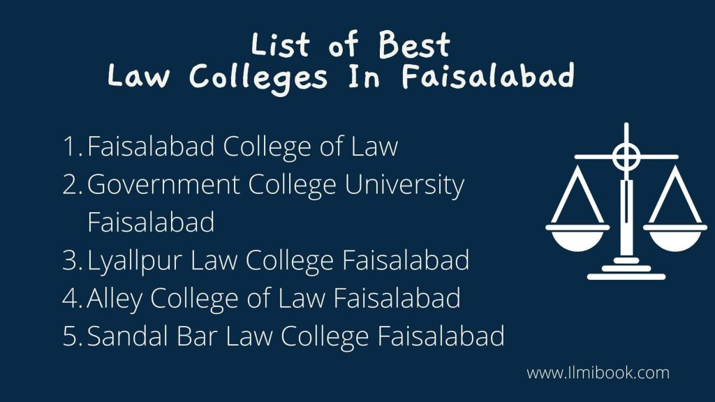 List of Best law Colleges In Faisalabad