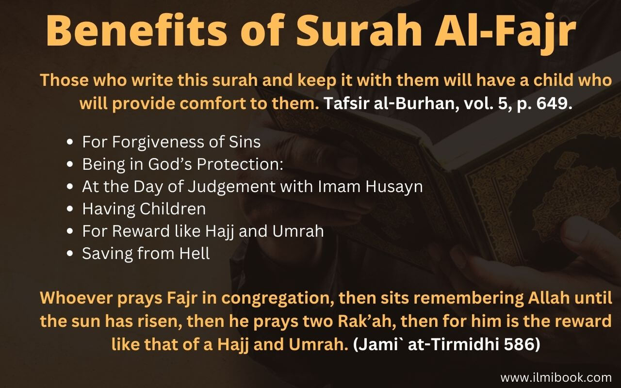 Benefits of Surah Al-Fajr with Ahadith References | ilmibook